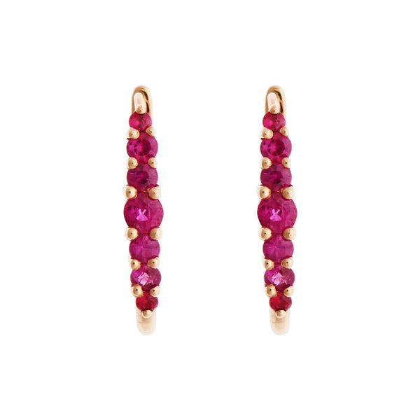 ileana makri Large Oval Hoops 7 Ruby Rivulet