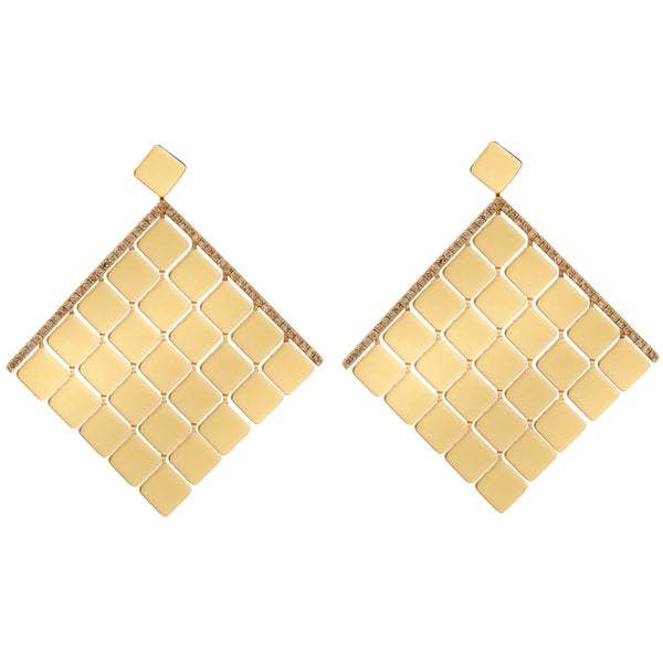 ileana makri Large Tile Curtain Earrings Y-D