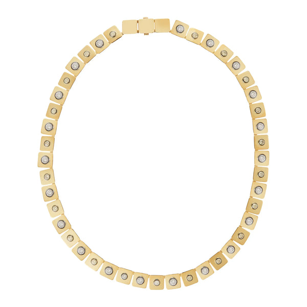 ileana makri Large Tile Diamond Necklace