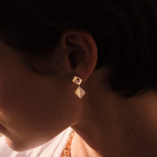 Ileana Makri Large Tile Drop Earrings