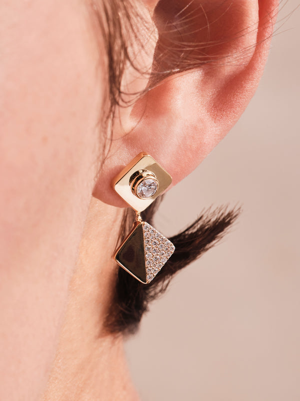 Ileana Makri Large Tile Drop Earrings