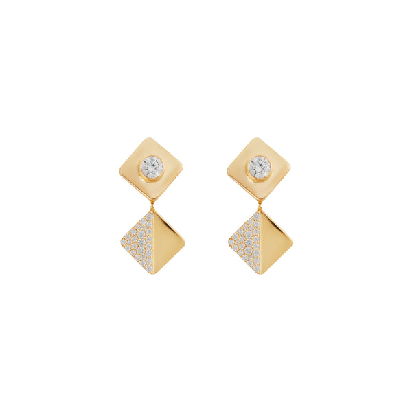ileana makri Large Tile Drop Earrings