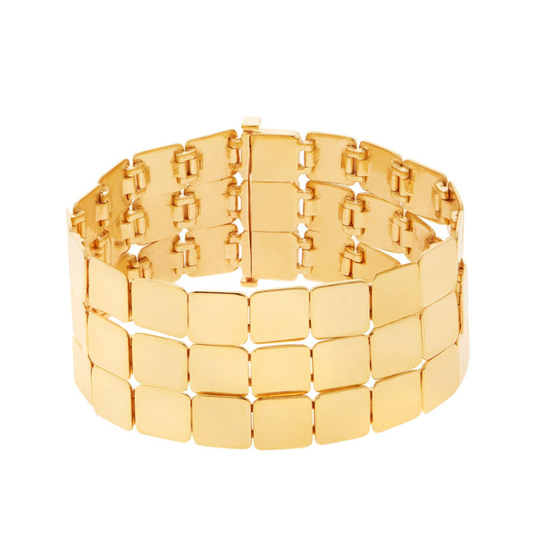 ileana makri Large Tile Triplet Bracelet