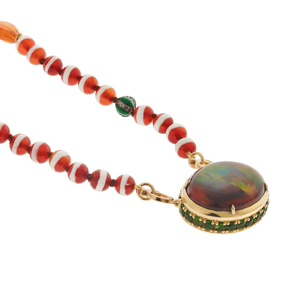 Ileana Makri Lava Brown Agate Beaded Necklace