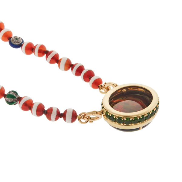 Ileana Makri Lava Brown Agate Beaded Necklace