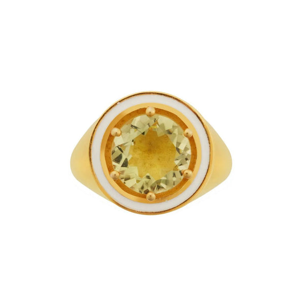 ileana makri Lemon Topaz Chevalier Ring