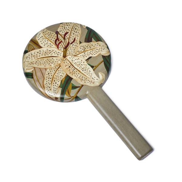 Ileana Makri Lily Marquetry Hand Mirror