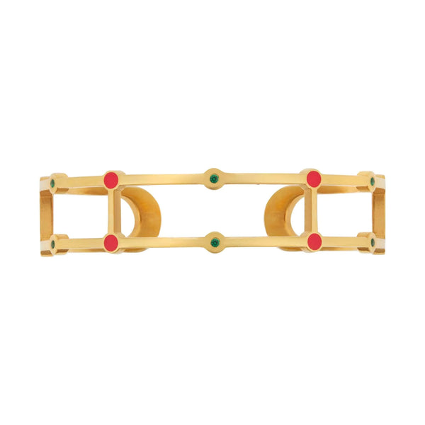 ileana makri Line Cuff Pink Enamel