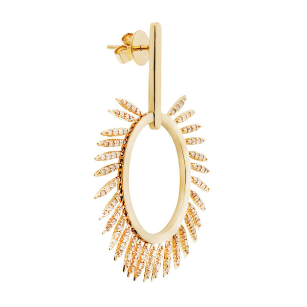 Ileana Makri Little Grass Sunny Earrings Y-Lchd