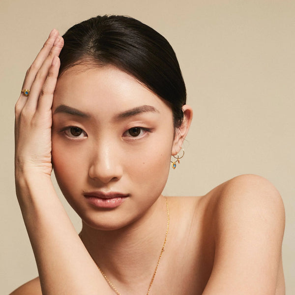 Ileana Makri Little Love Eye Slim Hoops