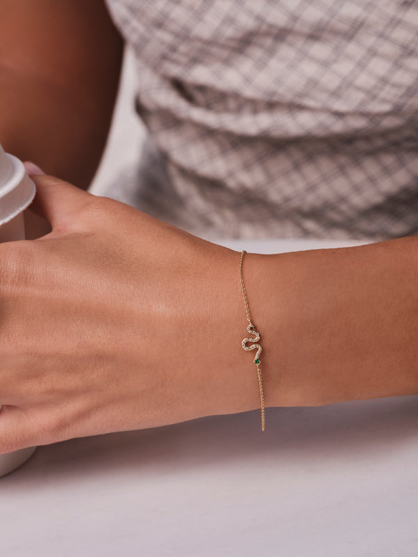 Ileana Makri Little Snake Bracelet W-D-Ru