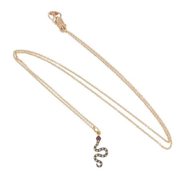 Ileana Makri Little Snake Pendant P-Chd-Ru
