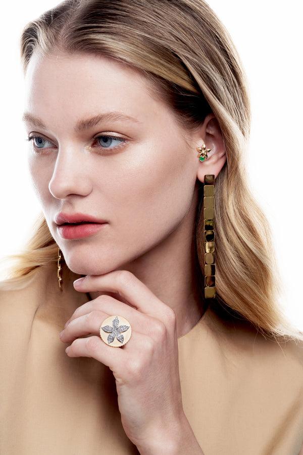 Ileana Makri Long Removable Tile Earrings Y-D