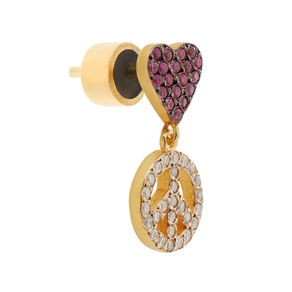 Ileana Makri Love And Peace Earrings YP-RUZ