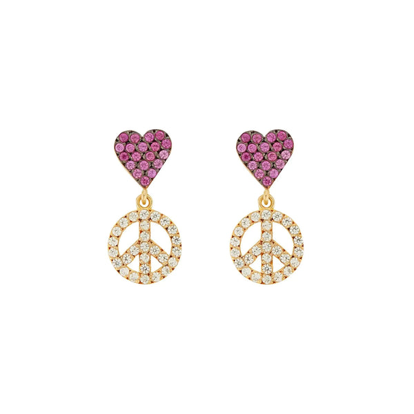 ileana makri Love and Peace Earrings YP-RUZ