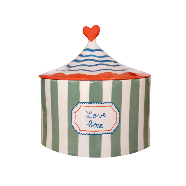 ileana makri Love Box Khaki Stripes & Orange