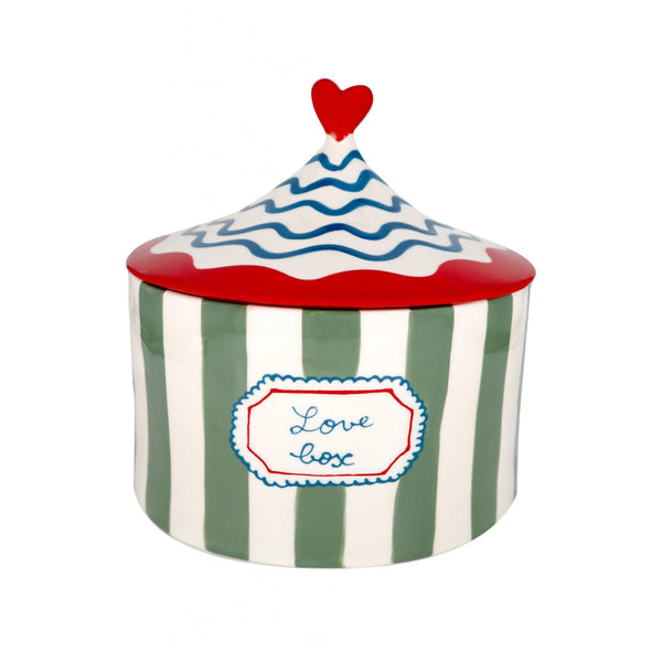 ileana makri Love Box Khaki Stripes & Red