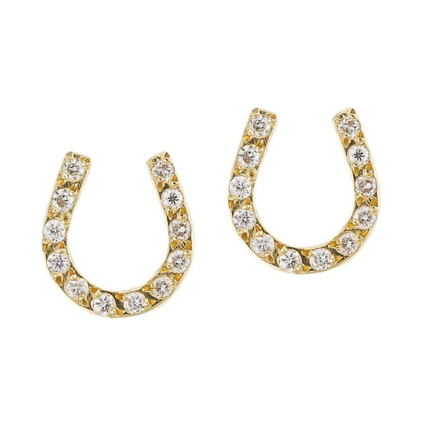 ileana makri Lucky Horseshoe Studs Y-D