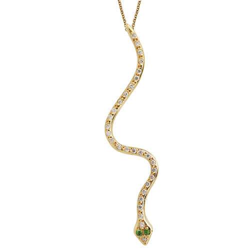 ileana makri Lucky Snake Pendant Y-D-Ts