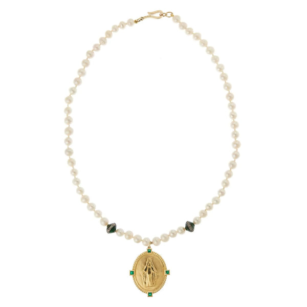 Ileana Makri Madonna Pearl Necklace (43cm)