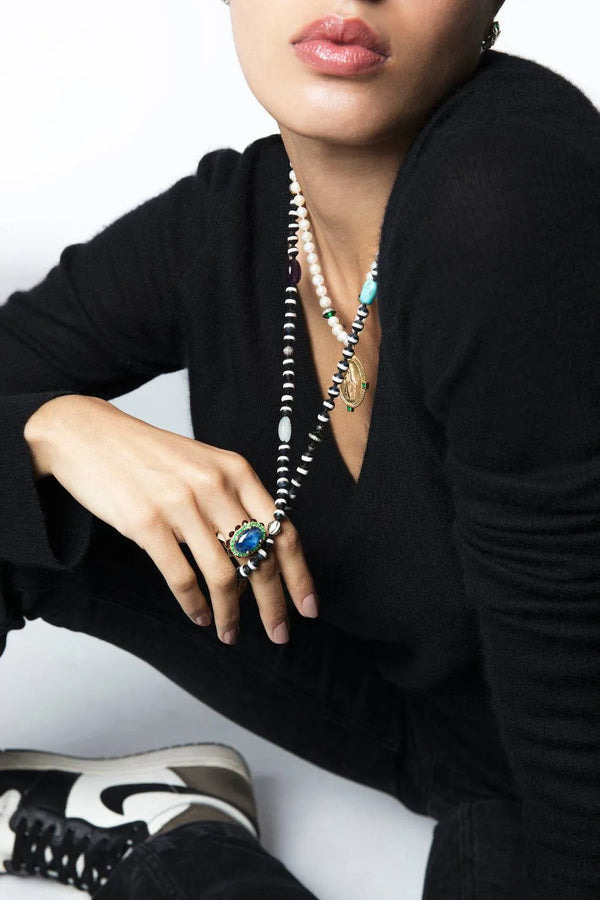 Ileana Makri Madonna Pearl Necklace (43cm)