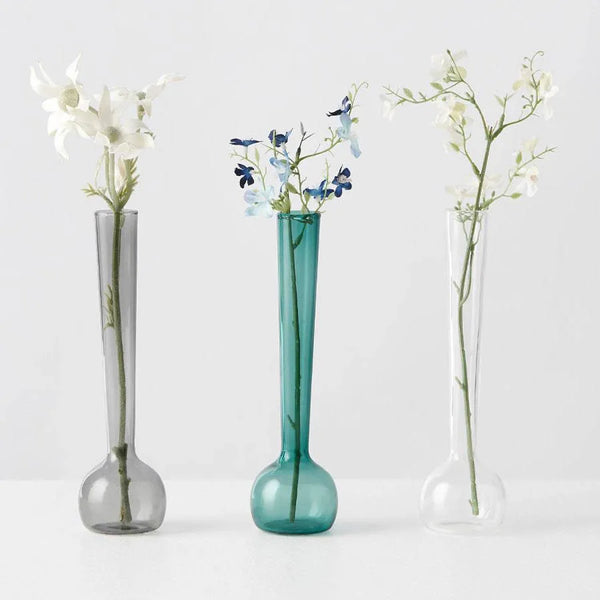 Ileana Makri Margot Vase Trio | Smoke Teal Clear