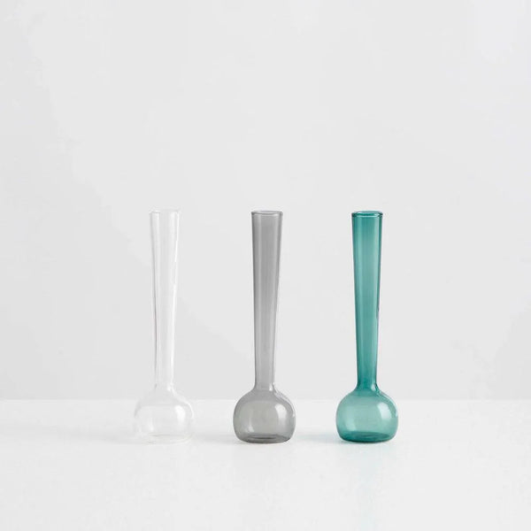 ileana makri Margot Vase Trio | Smoke Teal Clear
