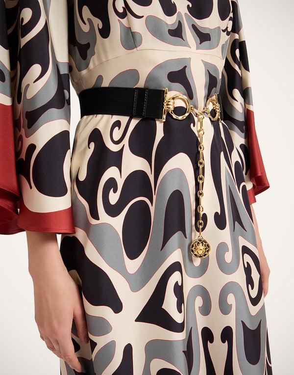 Ileana Makri Medallion Belt Solid Black