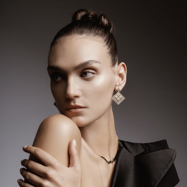 Ileana Makri Medium Tile Curtain Earrings Y-D