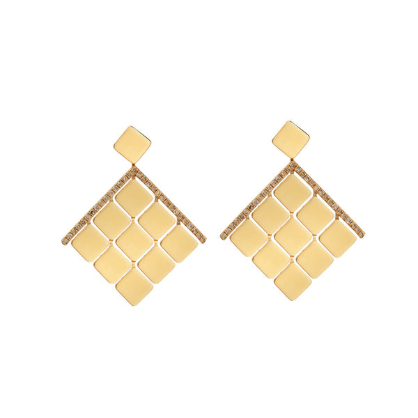 ileana makri Medium Tile Curtain Earrings Y-D
