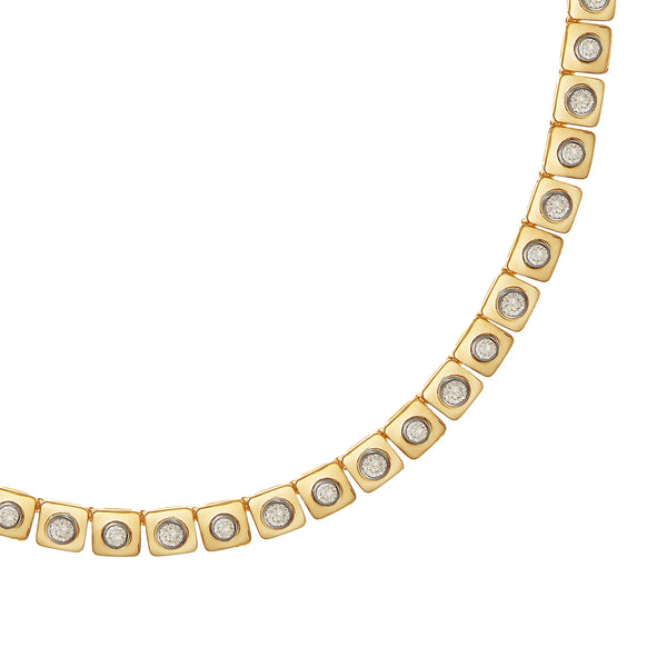 Ileana Makri Medium Tile Diamond Necklace