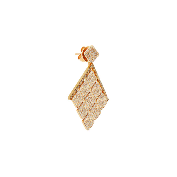 Ileana Makri Medium Tile Pavé Curtain Earrings Y-D