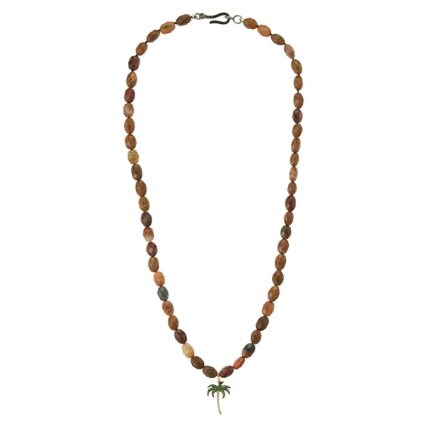 ileana makri Miami Wood Beaded Necklace