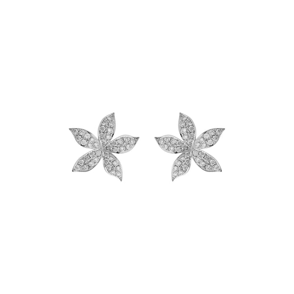 ileana makri Mini Blossom Studs Pavé W-D