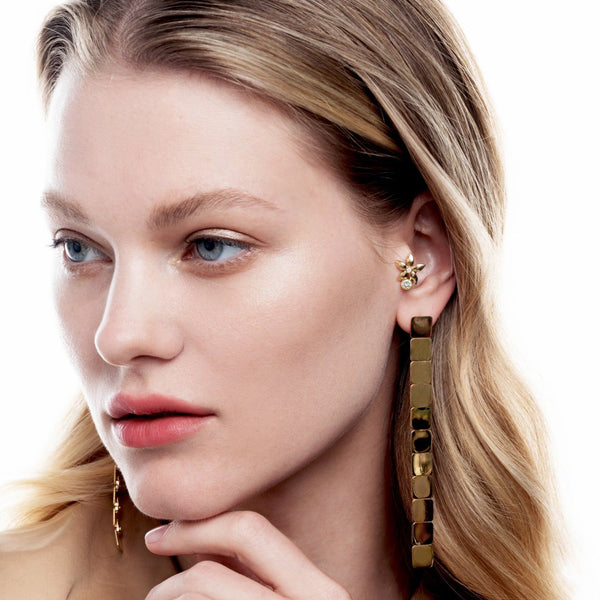 Ileana Makri Mini Diamond Bloom Studs Y-D