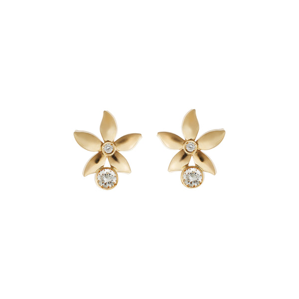 ileana makri Mini Diamond Bloom Studs Y-D