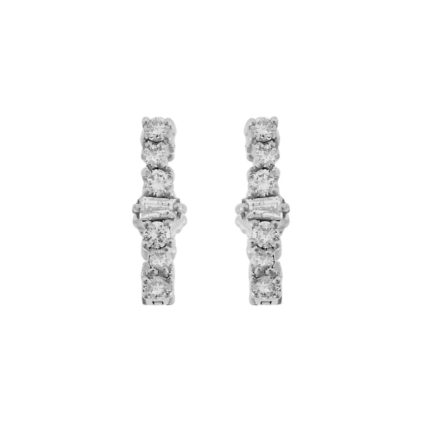 Ileana Makri Mini Oval Rivulet Hoops W-D