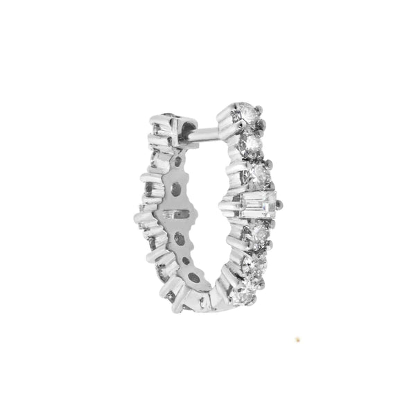 Ileana Makri Mini Oval Rivulet Hoops W-D