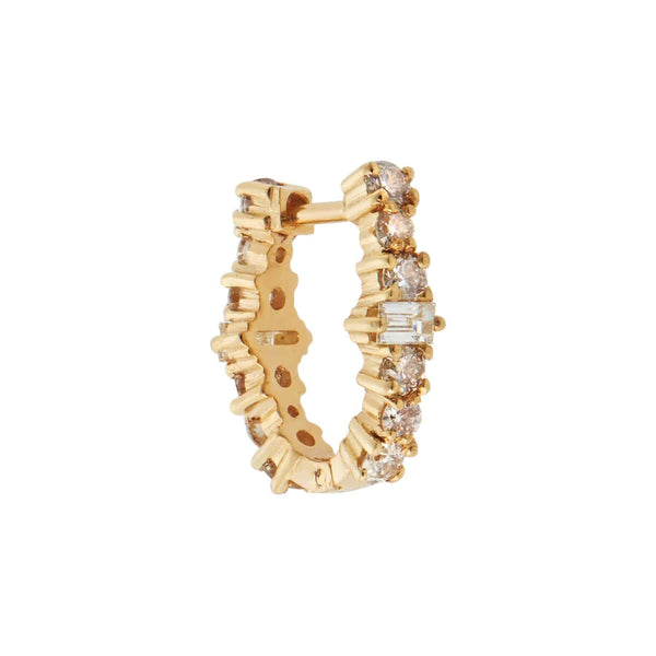 Ileana Makri Mini Oval Rivulet Hoops Y-CHD