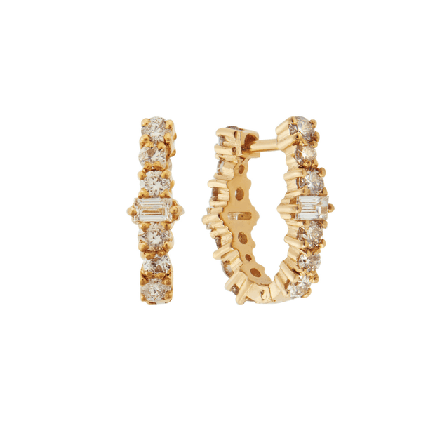 ileana makri Mini Oval Rivulet Hoops Y-CHD