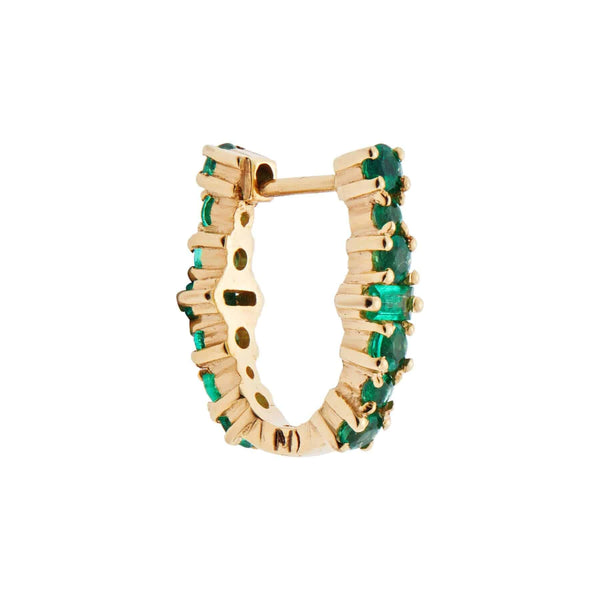 Ileana Makri Mini Oval Rivulet Hoops Y-EM