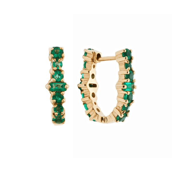 ileana makri Mini Oval Rivulet Hoops Y-EM