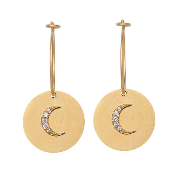 ileana makri Moon Disc Hoops