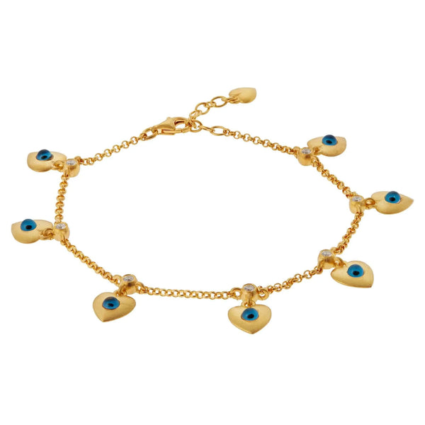 Ileana Makri Multi Love Charm Bracelet