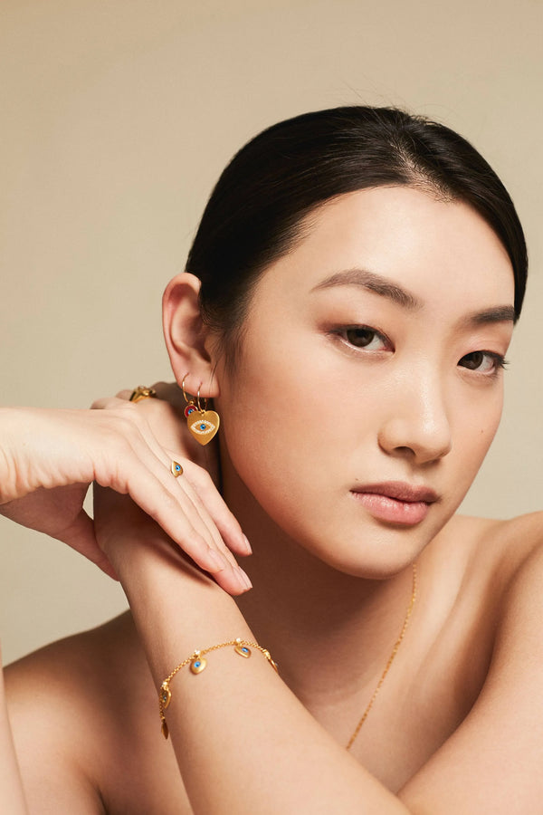 Ileana Makri Multi Love Charm Bracelet