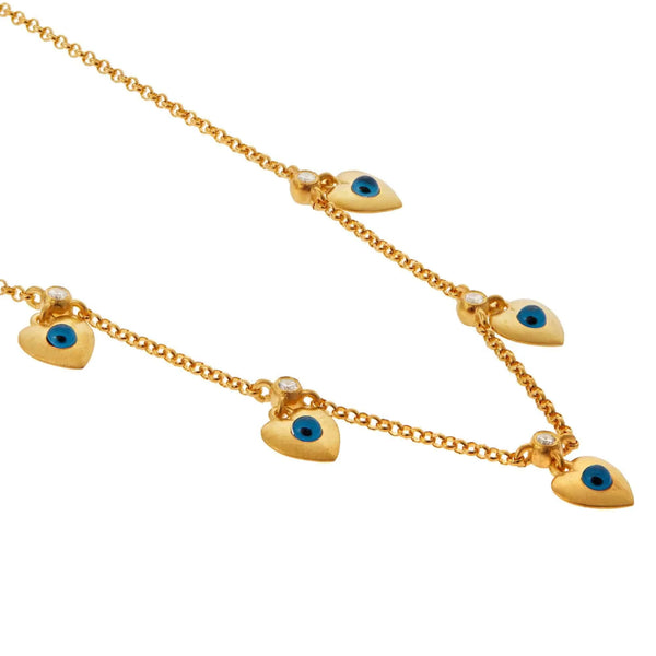 Ileana Makri Multi Love Charm Necklace