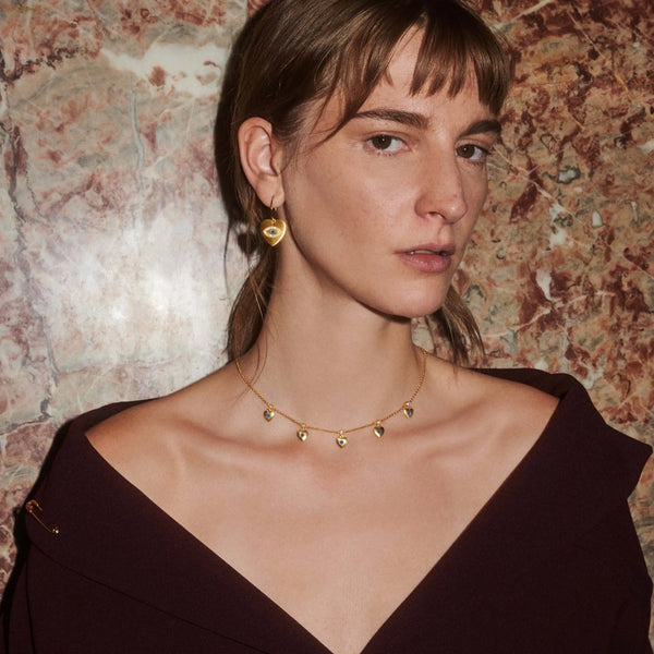 Ileana Makri Multi Love Charm Necklace