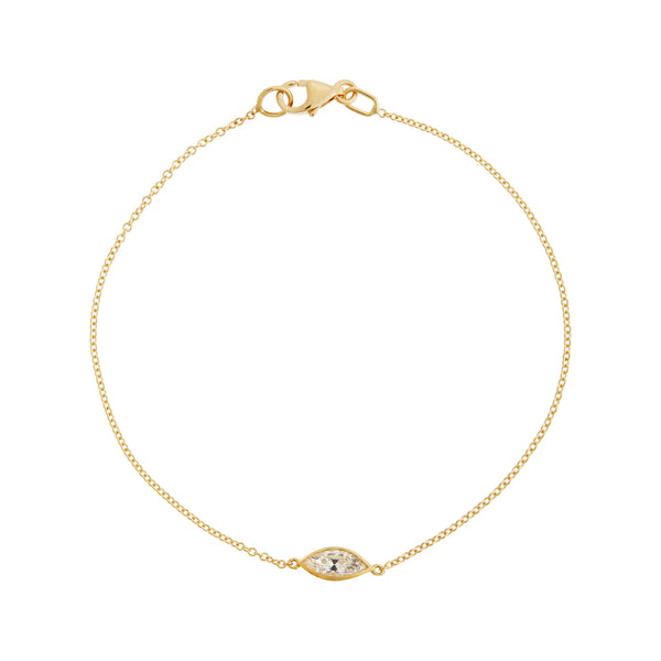 ileana makri Navette Single Diamond Bracelet Y-D