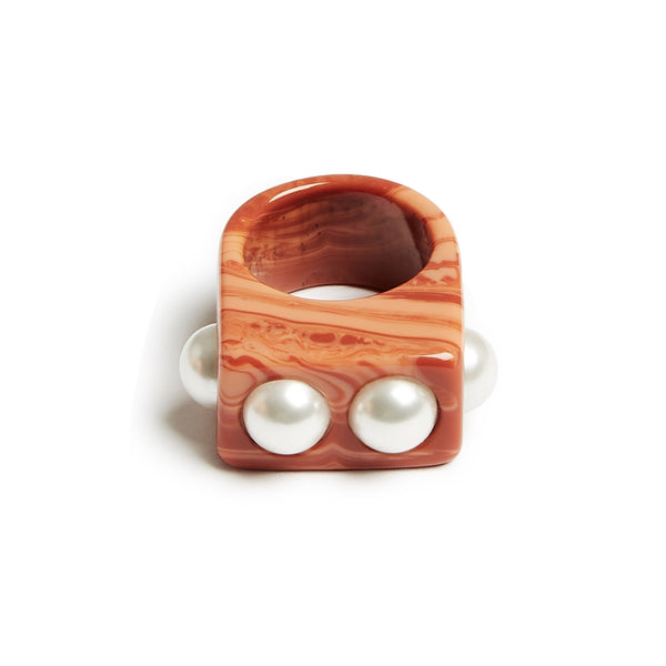 Ileana Makri Nefertiti Ring Solid Pink