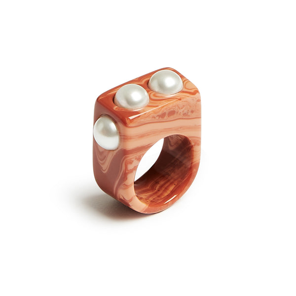 ileana makri Nefertiti Ring Solid Pink